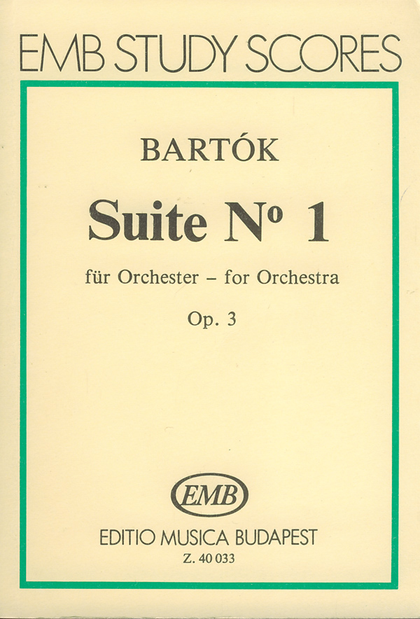 BARTÓK - SUITE NO.1 FÜR ORCHESTER OP.3, KISPARTITÚRA