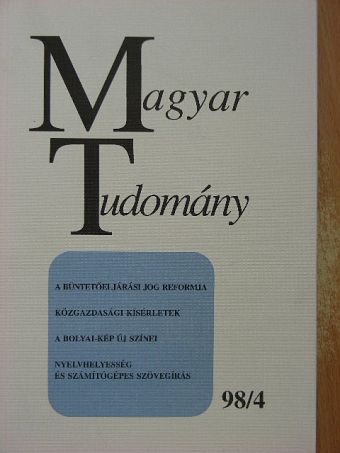 Ács Tibor - Magyar Tudomány 1998. április [antikvár]