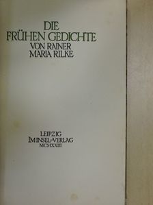 Rainer Maria Rilke - Die frühen gedichte [antikvár]