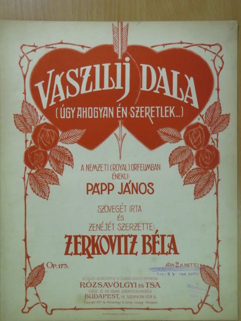 Zerkovitz Béla - Vaszilij dala [antikvár]