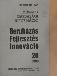 Barta Judit - Beruházás-Fejlesztés-Innováció 1986/20. [antikvár]