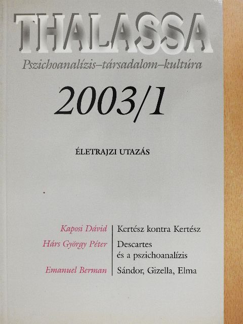Emanuel Berman - Thalassa 2003/1. [antikvár]