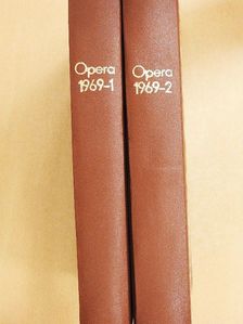 Alan Blyth - Opera January-December 1969 I-II. [antikvár]