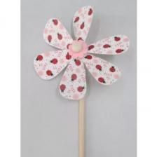 Katica mintás szélforgó fából - 48 cm