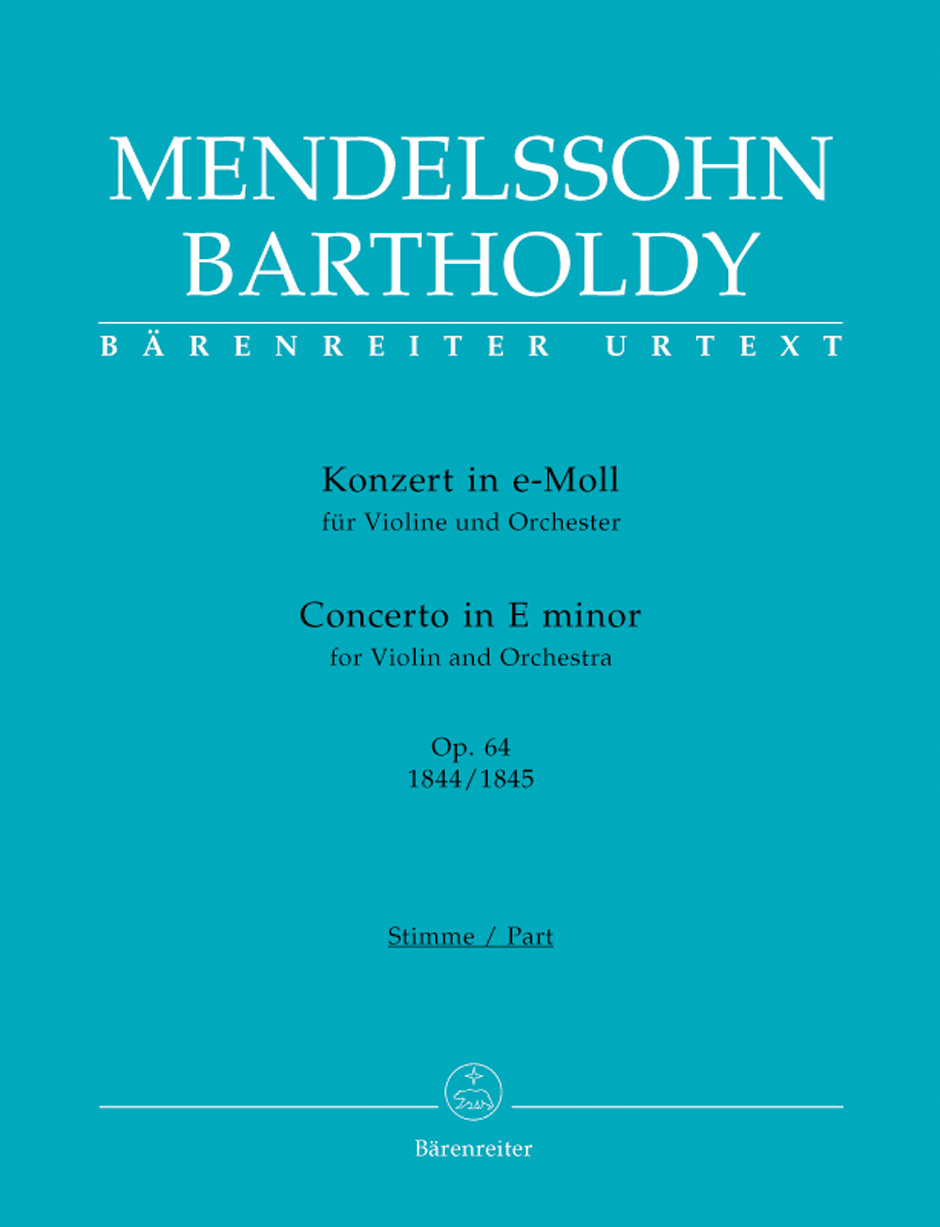 MENDELSSOHN BARTHOLDY - KONZERT IN e-MOLL FÜR VIOLINE UND ORCHESTER OP.64 1844/1845 KLAVIERAUSZUG