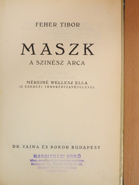 Fehér Tibor - Maszk [antikvár]