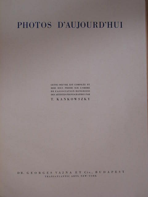 F. G. Haller - Photos d'aujourd'hui [antikvár]