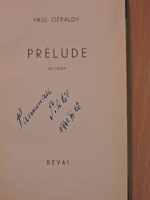 Paul Géraldy - Prélude [antikvár]