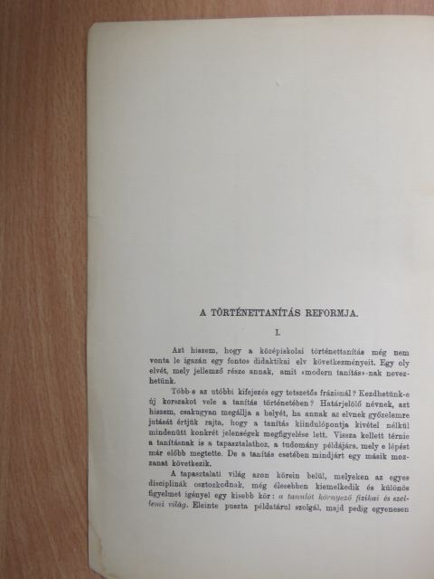 Madzsar Imre - A történettanítás reformja [antikvár]