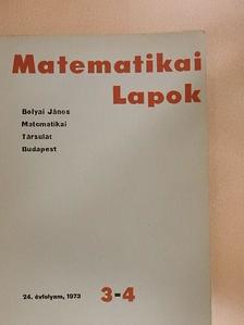 Gyires Béla - Matematikai Lapok 1973/3-4. (nem teljes évfolyam) [antikvár]