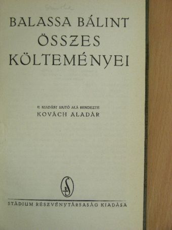 Balassa Bálint - Balassa Bálint összes költeményei [antikvár]