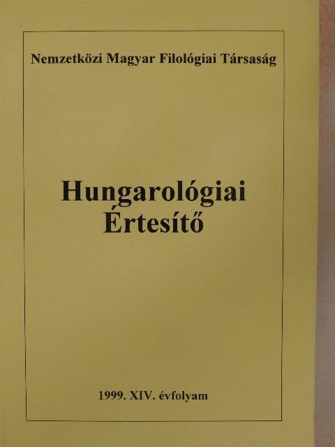 Hungarológiai Értesítő 1999. [antikvár]