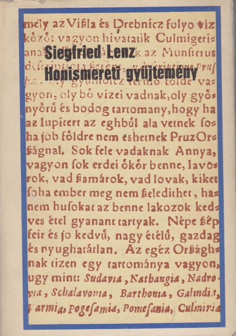 Siegfried LENZ - Honismereti gyűjtemény [antikvár]