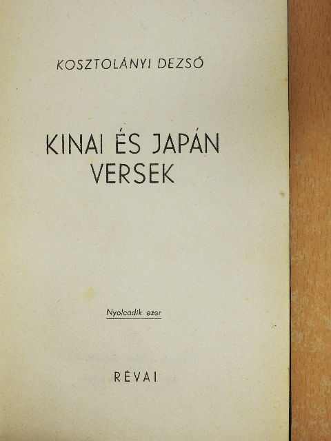 Li Sang-Yin - Kinai és japán versek [antikvár]