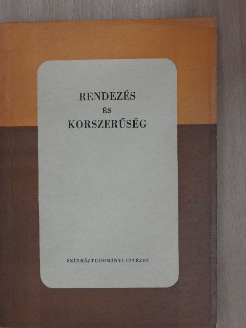 A. Efrosz - Rendezés és korszerűség [antikvár]