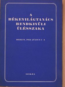 A Békevilágtanács rendkívüli ülésszaka [antikvár]
