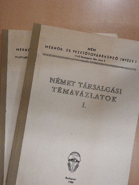 Horváth Hajna - Német társalgási témavázlatok I-II.  [antikvár]