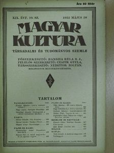 Dénes Gizella - Magyar Kultúra 1932. május 20. [antikvár]