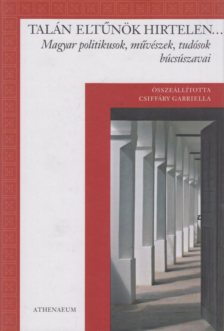 CSIFFÁRY GABRIELLA - Talán eltűnök hirtelen... [antikvár]