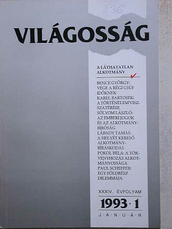 Bence György - Világosság 1993. január [antikvár]