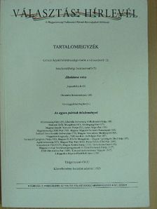 Választási Hírlevél 1994/1. [antikvár]