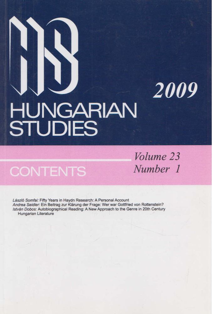 Thomas Cooper, József Jankovics, Andrea Seidler - Hungarian Studies 2009 [antikvár]