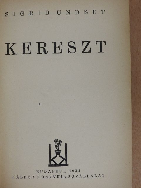Sigrid Undset - Kereszt [antikvár]