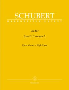 Franz Schubert - LIEDER BAND 2 FÜR HOHE STIMME UND KLAVIER URTEXT (WALTHER DÜRR)