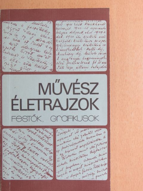 Művész életrajzok [antikvár]