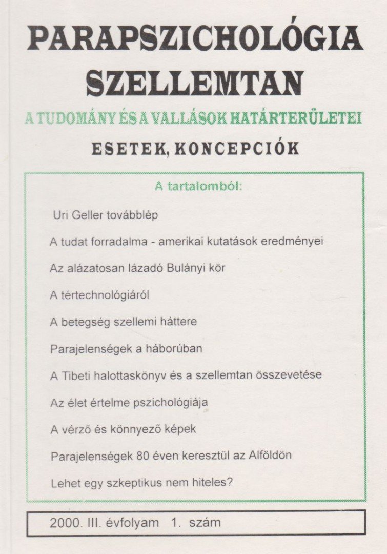 Dr. Liptay András - Parapszichológia-Szellemtan 2000/1 [antikvár]