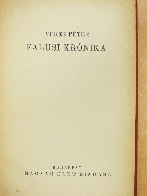 Veres Péter - Falusi krónika [antikvár]
