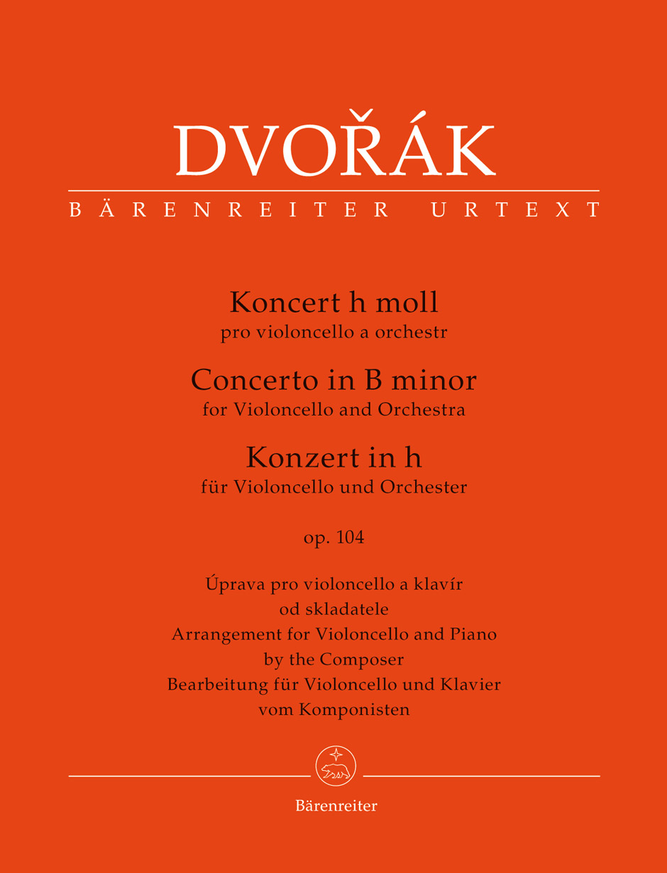 DVORAK - KONZERT PRO VIOLONCELLO h-MOLL OP.104, BEARBEITUNG FÜR VIOLONCELLO UND KLAVIER URTEXT