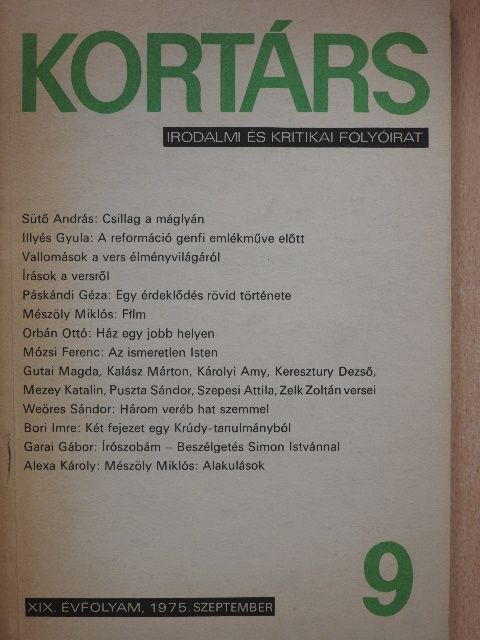 Ablonczy László - Kortárs 1975. szeptember [antikvár]