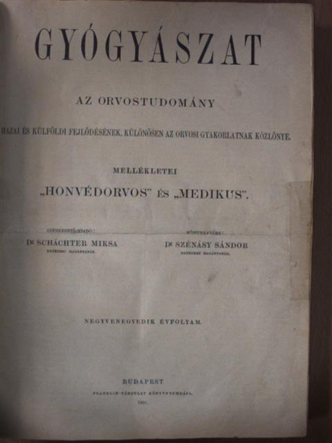 Aczél Károly - Gyógyászat 1901. január-december [antikvár]