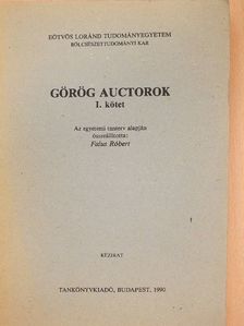 Alkaios - Görög auctorok I. [antikvár]