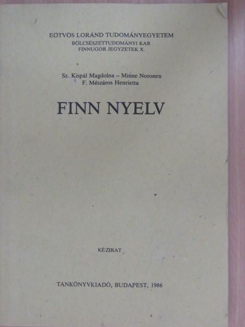 F. Mészáros Henrietta - Finn nyelv [antikvár]