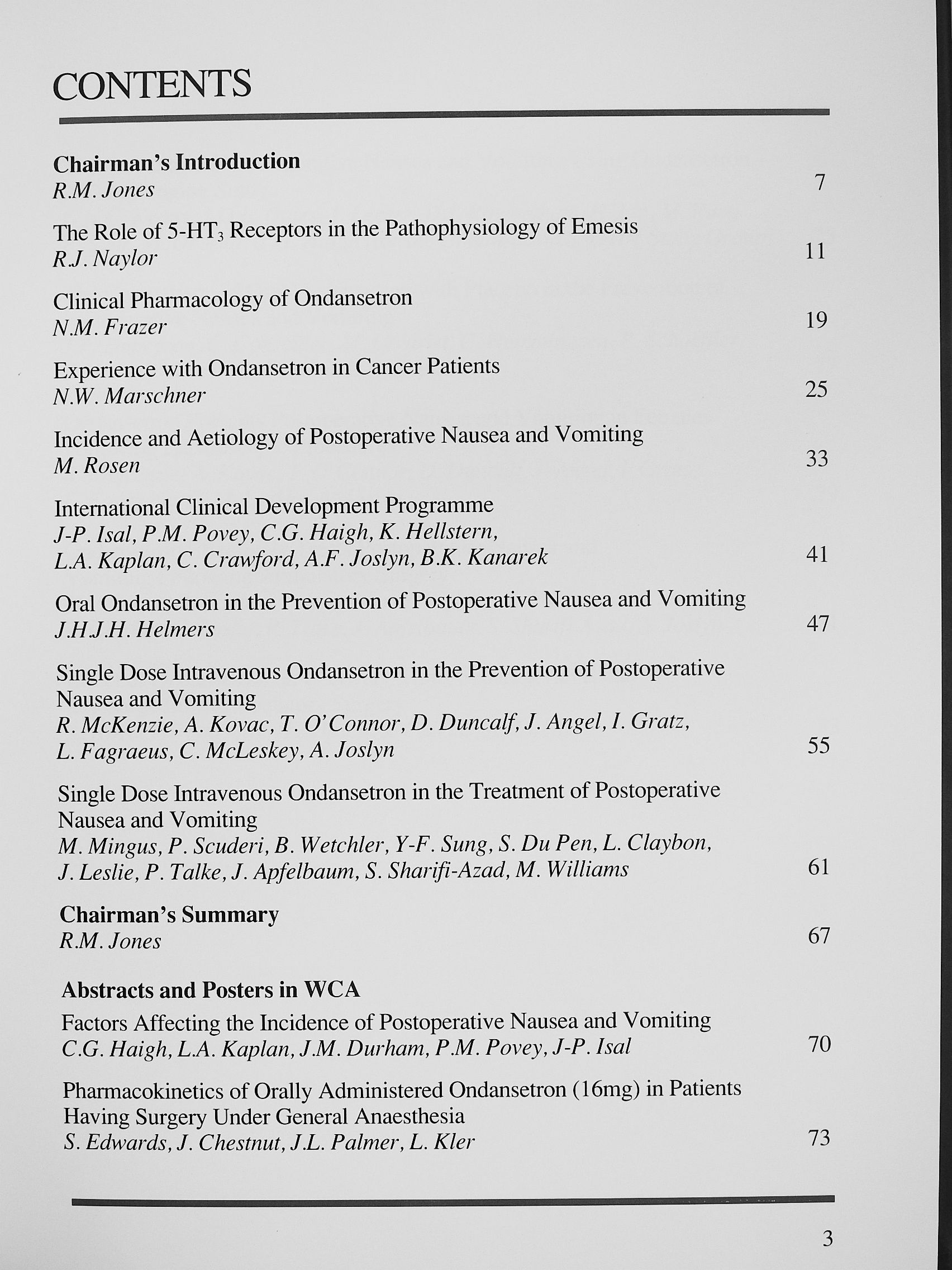 N. M. Frazer - Ondansetron in Postoperative Nausea and Vomiting [antikvár]