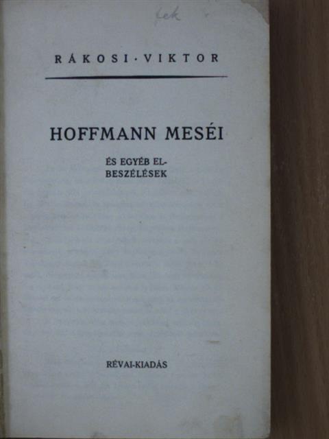 Rákosi Viktor - Hoffmann meséi [antikvár]