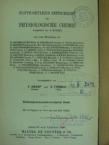 Hoppe-Seyler's Zeitschrift für Physiologische Chemie 1930 [antikvár]