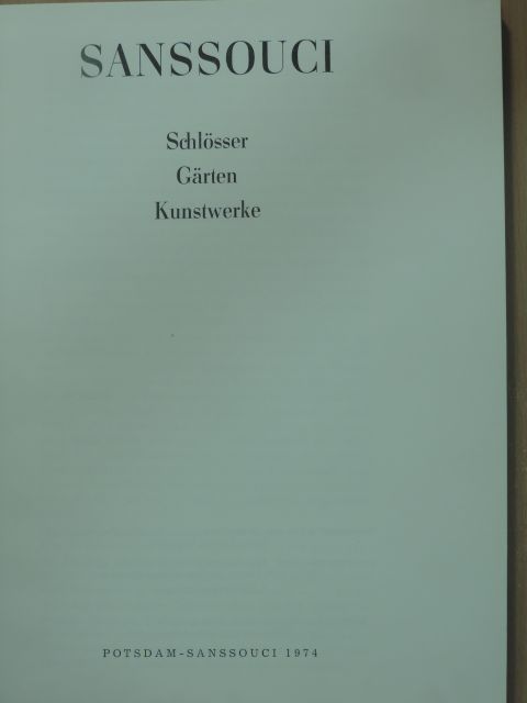 Hans-Joachim Giersberg - Sanssouci [antikvár]