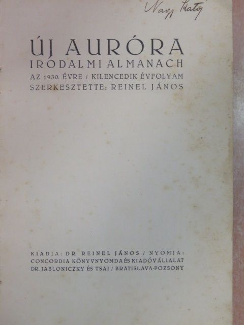 Új Auróra az 1930. évre [antikvár]