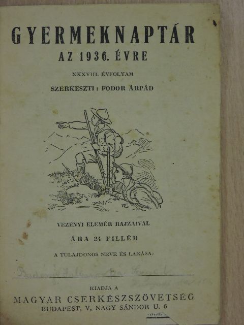 Dr. Mauks Ernő - Gyermeknaptár az 1936. évre [antikvár]