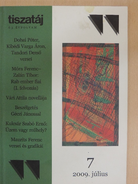 Albertini Béla - Tiszatáj 2009. július [antikvár]