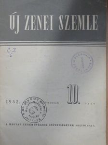 Enyedi Gy. - Új Zenei Szemle 1952. október [antikvár]