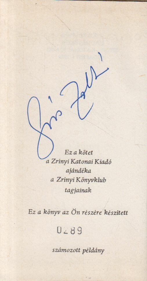 SOÓS ZOLTÁN - Hadijátékok (dedikált, aláírt) [antikvár]