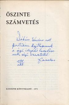 Fazekas József - Őszinte számvetés (dedikált) [antikvár]