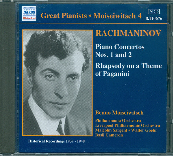 RACHMANINOV - MOISEIWITSCH 4. CD