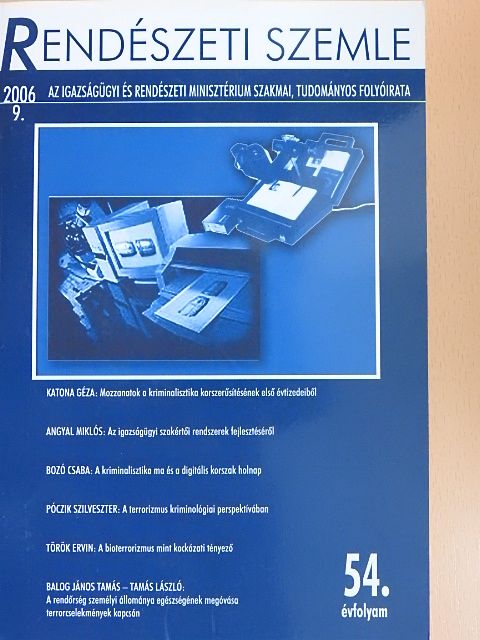 Angyal Miklós - Rendészeti szemle 2006/9. [antikvár]