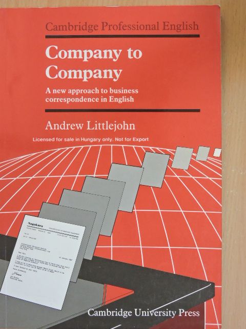 Andrew Littlejohn - Company to Company - Student's Book [antikvár]