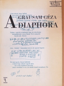 Grausam Géza - Adiaphora [antikvár]